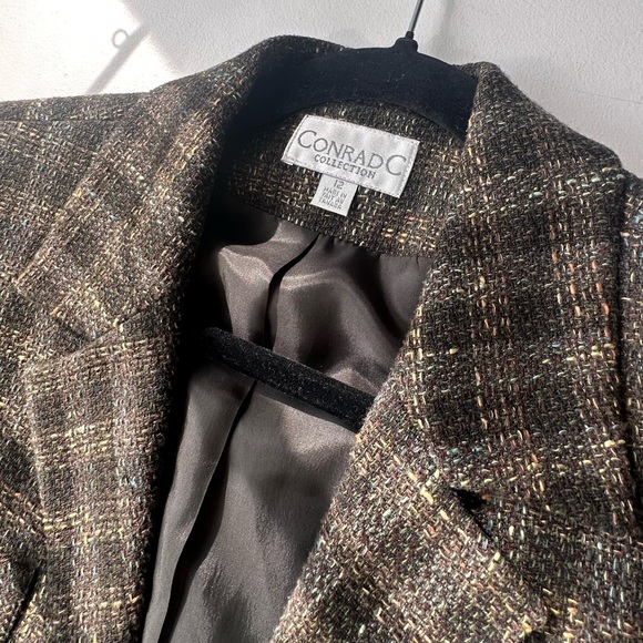 Blazer Tweed Blazer Woven Plaid... - Picture 14 of 16